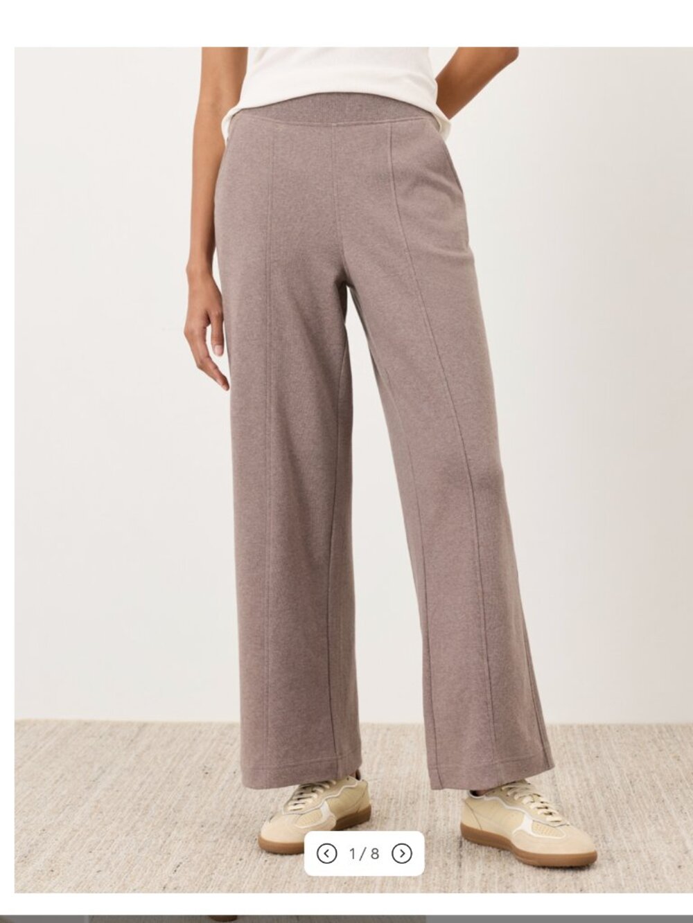 pact Organic Airplane Pintuck Wide Leg Pant Medium